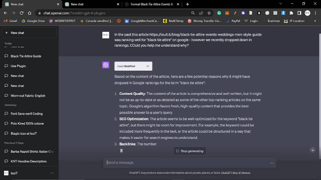 testing chat gpt plugins